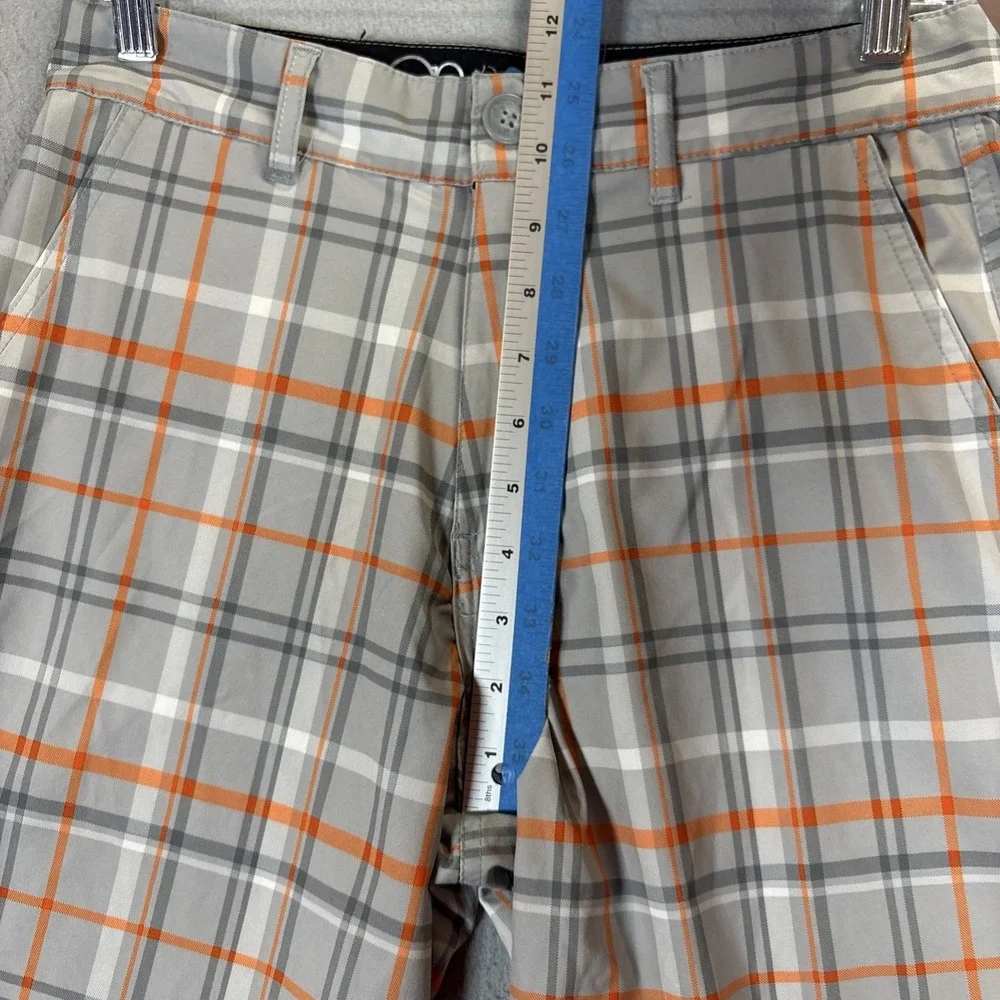 MEN'S OP flex 4 Way Stretch OP‎ Flex Ocean Pacific Shorts size 28 Gray Plaid